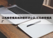 江苏精密模具线切割环评公示,江苏精密模具厂