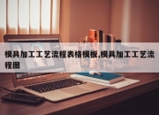 模具加工工艺流程表格模板,模具加工工艺流程图