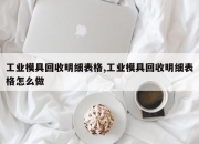 工业模具回收明细表格,工业模具回收明细表格怎么做