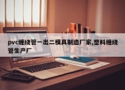 pvc缠绕管一出二模具制造厂家,塑料缠绕管生产厂