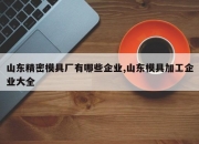 山东精密模具厂有哪些企业,山东模具加工企业大全