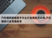 汽车模具制造属于什么行业类别怎么填,汽车模具行业发展前景