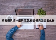 精密模具设计招聘简章,精密模具工资怎么样