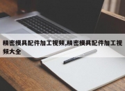 精密模具配件加工视频,精密模具配件加工视频大全