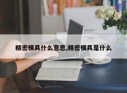 精密模具什么意思,精密模具是什么