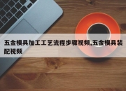 五金模具加工工艺流程步骤视频,五金模具装配视频