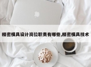 精密模具设计岗位职责有哪些,精密模具技术