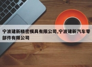 宁波建新精密模具有限公司,宁波建新汽车零部件有限公司